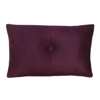 Kussen suéde knoop aubergine 55x37cm