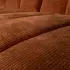 WOOOD Mojo chaise longue bank rechts ribstof roestbruin