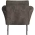 Muse fauteuil grof geweven stof grijs/bruin WOOOD