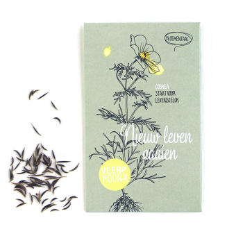 Kaartje Bloemenzaden Nieuw Leven Zaaien