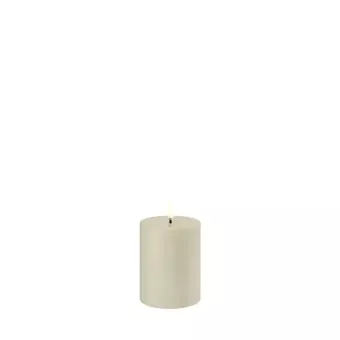 Uyuni Led Pillar Candle Oyster Grey 7,8 x 10 cm