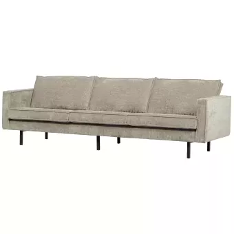 WOOOD Rodeo 3-zits bank ribstof donkerzand