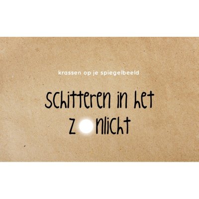 Wenskaart Krassen op je spiegelbeeld