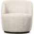 WOOOD Serra draaifauteuil geweven stof off white