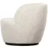 WOOOD Serra draaifauteuil geweven stof off white