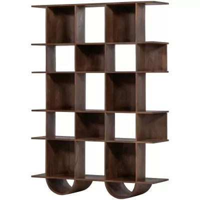 Sinne boekenkast mango hout walnoot 180x130CM WOOOD