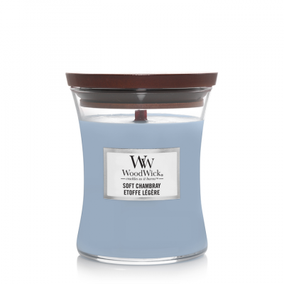 Woodwick Soft Chambray Medium Candle