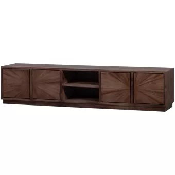 Sun TV Meubel met Open Vak Recycled Teak Bruin WOOOD