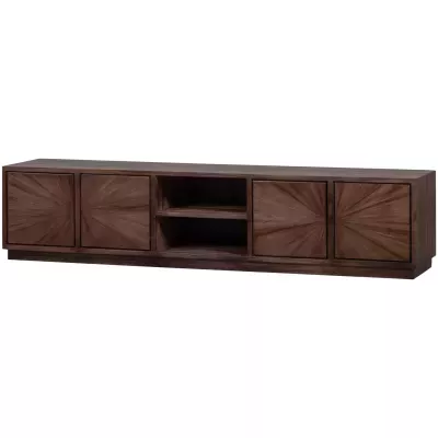 Sun TV Meubel met Open Vak Recycled Teak Bruin WOOOD