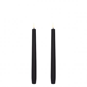 Uyuni DinerkaarsTaper Candle Plain Black 2,3 x 25,5 cm