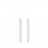 Set a 2 korte Uyuni dinerkaarsen nordic white 15 cm