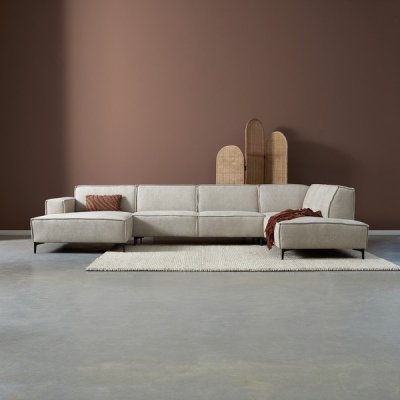 RIVER U bank chaise longue links stof Majestic 603 