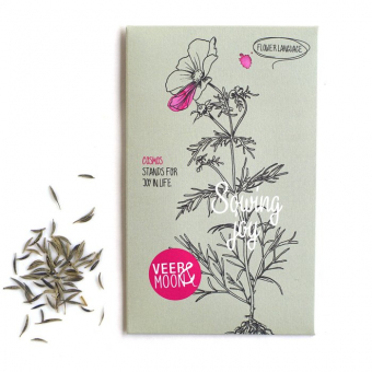 Kaartje Bloemenzaden Vreugde zaaien / sowing joy