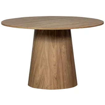 WOOOD Maan Eettafel Rond MDF Walnoot Ø120 cm