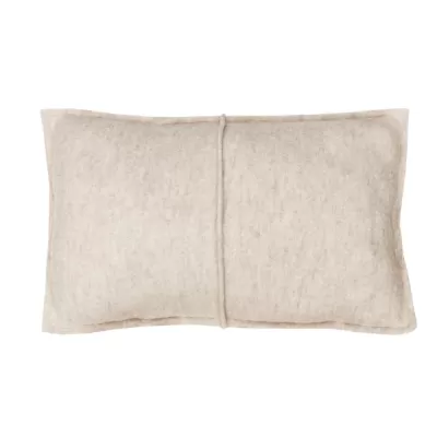 Kussen gekookte wol naad kiezel 56x37cm