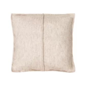 Kussen gekookte wol naad kiezel 48x48cm