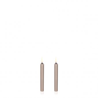 Uyuni Mini Taper Kerstboomkaarsjes Zand Sandstone 1,3 x 13,8 cm (set a 2)