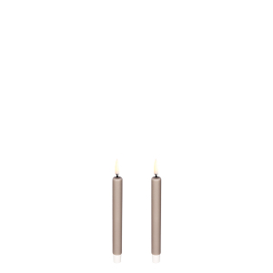 Uyuni Mini Taper Kerstboomkaarsjes Zand Sandstone 1,3 x 13,8 cm (set a 2)