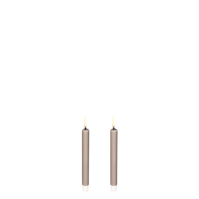 Uyuni Mini Taper Kerstboomkaarsjes Zand Sandstone 1,3 x 13,8 cm (set a 2)