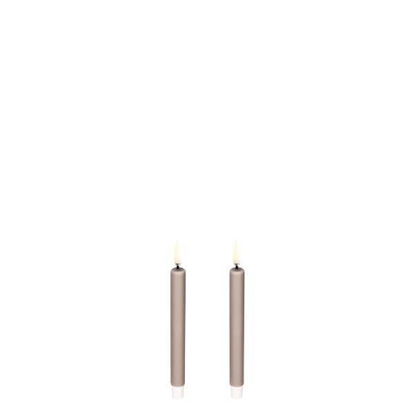 Uyuni Mini Taper Kerstboomkaarsjes Zand Sandstone 1,3 x 13,8 cm (set a 2)