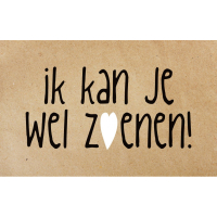 Wenskaaart Ik kan je wel zoenen